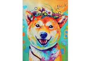Hopelit Diamond Painting, Diamond Painting Erwachsene mit Diamond Painting Zubehör, Diamond Painting Kinder für Home Wall Décor, Eingang Dekoration (30x40cm) - Welpe 1