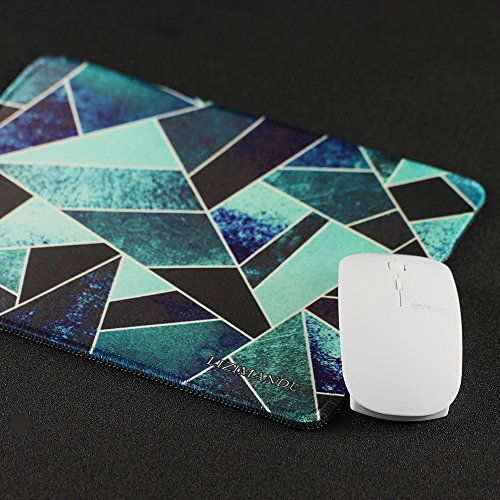 Gaming Mauspad(260 x 210 x 4 mm) ,Lizimandu Silent Designer Mousemat /Standard Size Anti-Rutsch-Gummi-Basis Mauspad(Grün Fragment/Green Fragment) - 4