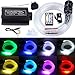 Produktbild JennyHedy Lichtfaser Set : 12W Glasfaser RGBW Musikalische Flickerlichtquellemit 150pcs 0,75 mm 2m (6.5ft) optische Fasern + 28key Fernbedienung, für Car Ceiling oder Star Vakanz(Glasfaserleuchten)