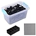 Price comparison product image Katara Building Blocks Set of 520 Bricks with Grey Construction Baseplate in Transparent Box - 100% Compatible - Black (1827)
