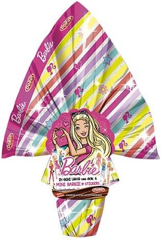 BARBIE MATTEL OFFICIAL 2018 80gr Milk Chocolate Easter Egg Small Size + Surprise Inside (EXCLUSIVE)