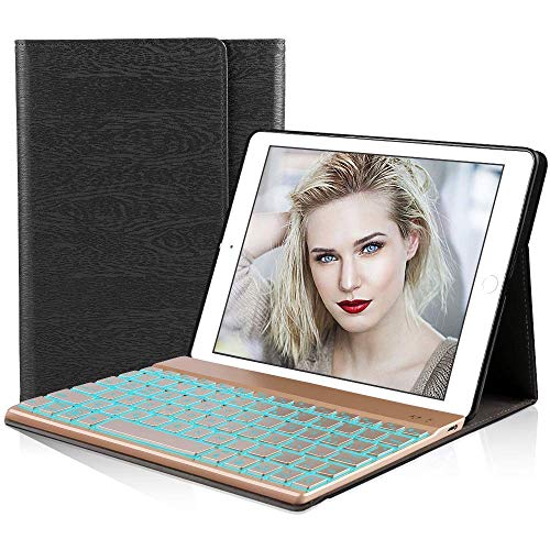 DINGRICH Funda Tablet Teclado Español, Caso de Tableta Teclado Bluetooth Inalámbrico Removable para Samsung Tab A 10.1 2016