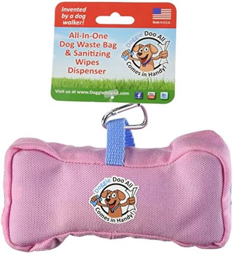 Doggie Doo All Wipes &amp; Bags Dispenser, Cotton Candy Pink/Baby Blue