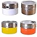 Produktbild 6 Stück Edelstahl Gewürzdosen Gewürzgläser Dosen Magnetische Dreieckig Würze Container Aufbewahrung Lagerung Tank Set für Spice Kräuter Gewürze Herb Pfeffer Salz Zucker