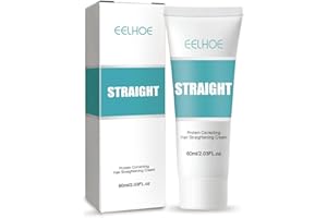 AEBDGDD Proteinkorrigierende Haarglättungscreme, Seiden und Glanz Haarglättungscreme, Reparatur Haar,Glättungscreme für lockiges Haar, Nährendes, Schnelles Glätten, Glänzendes Haar(1PC)