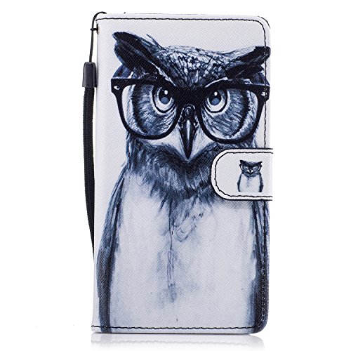 BONROY Honor 8 Wallet Case, Honor 8 Leather Case, Folio Flip Case Cover for Huawei Honor 8 with Strap, Premium Soft PU Leather Notebook Wallet Cute Animal Cat Pattern Design Case with [Kickstand] Stand Function Card Holder and ID Slot Slim Flip Protective Skin Cover for Huawei Honor 8