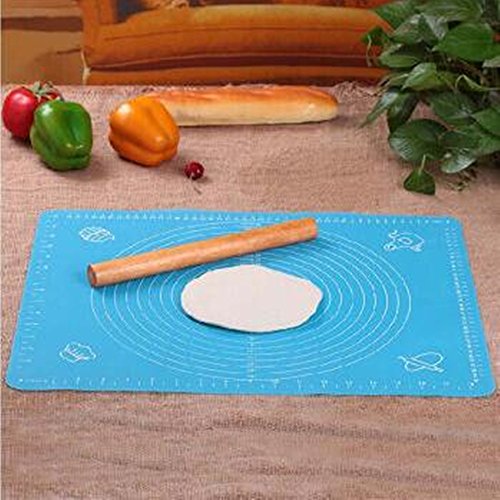 Backmatte, Bukm, Silikon Backmatte, Nonstick Maße Fondant Teig Gebäck Backmatte, 50 * 40cm, für Hausfrau, Kochen Enthusiasten (blau) - 2