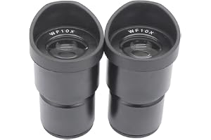Mikroskop tillbehörssats ett par WF10X WF15X WF20X okular, för stereomikroskop med gummi ögonkoppar, vidfältvy optisk linsmontering 30 mm 30,5 mm mikroskop diabilder (färg: WF10-20-30,5x2