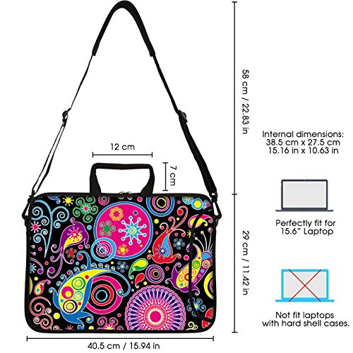 Sidorenko 15-15 6 Zoll Laptoptasche   Laptop Umh  ngetasche  Stilvolle Designer - Computer - Notebook-Schultertasche aus Neopren Schmutz- und Wasserab