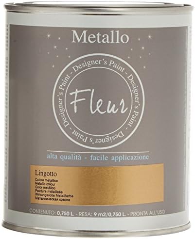 Fleur Paint 13240 – Water-Based Metallic Mineral Paint, 750 ml, Colour: Ingot.