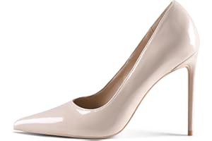 GENSHUO Scarpe Decolte Donna con Tacco a Spillo da 10 cm,Sexy Alto Tacco a Punta per Feste,Balli di Fine Anno,Matrimonio con Tacco a Spillo