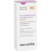 Sensilis Photocorrection D-Pigment SPF50+, Colour Mousse, 40 ml | SPF50+, Colored, Depigmenting, Blur, Clary Sage, Vitamin C,