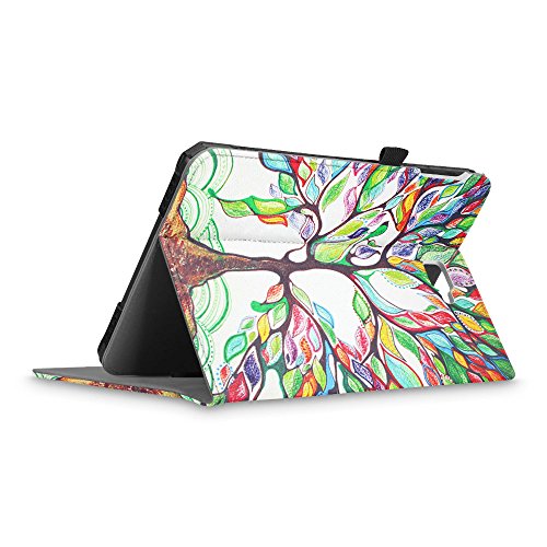 Fintie Samsung Galaxy Tab A 10.1 Hülle – [Eckenschutz] Multi-Winkel Betrachtung Folio Stand Schutzhülle Cover Case Tasche mit Dokumentschlitze, Standfunktion, Auto Wake / Sleep für Samsung Galaxy Tab A 10,1 Zoll T580N / T585N Tablet (2016 Version), Liebesbaum - 8