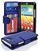 Produktbild Cadorabo Hülle für LG L70 Hülle in Neptun blau Handyhülle mit 3 Kartenfächern Case Cover Schutzhülle Etui Tasche Book Klapp Style Neptun-Blau