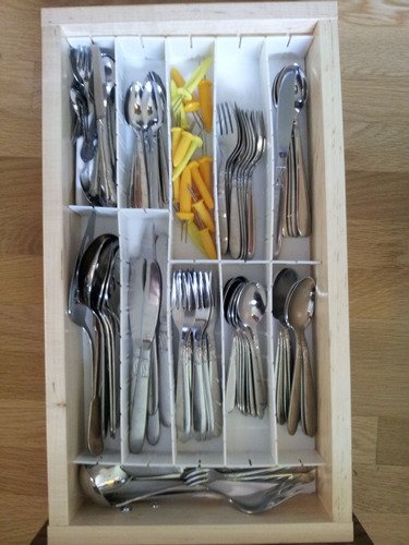 SODIAL(R) Startseite weisse Kunststoffgitter DIY Schublade Teiler Speicherorganisator - 2
