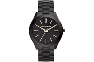 Michael Kors Reloj Slim Runway para Mujer, 42 mm, Movimiento de Cuarzo a Tres Agujas con Correa de Acero Inoxidable