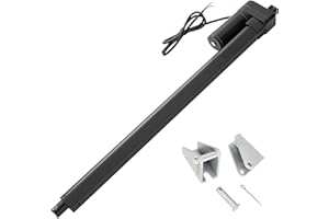 Jvnvlki Course 650 mm 3000 N IP65 Étanche Actionneur Linéaire 12 V Actionneur Linéaire Moteur Linéaire 5 mm/s Avec Étriers de Montage pour Ascenseur Porte Poulailler, Armoire, Ouvre-fenêtre