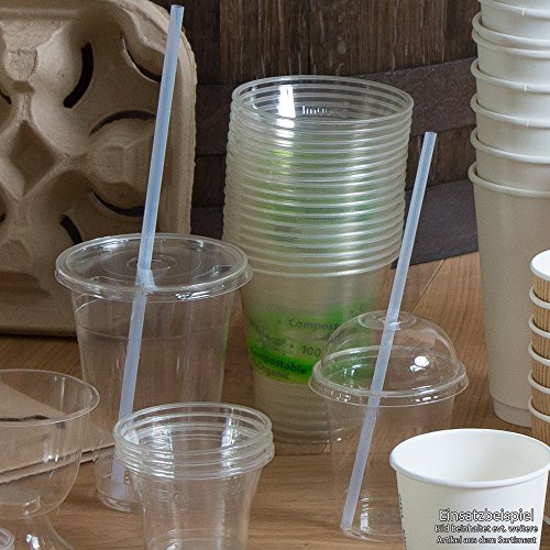 kaufdichgrün 100x Bio Jumbo Trinkhalme | Bio Jumbo Strohhalme | Ø 7mm | 25,5cm lang | aus PLA, Biokunststoff | 100% biologisch abbaubar, kompostierbar | recycelbar | erdölfrei | milchig-weiß - 3