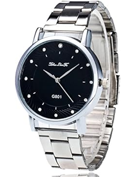 Souarts Damen Edelstahl Armbanduhr Quartzuhr Analog mit Batterie