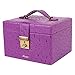 Richpiks Purple Vanity box with clasp lock and key RS.1850.00