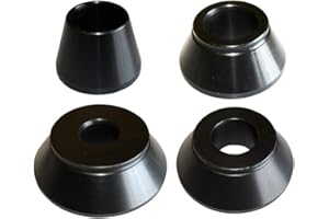 NICCOO 1# 2# 3# 4# Wheel Balancer Cone Kit, 62-137 mm Balance Cone, # 45 Carbon Steel Cone Cone for 40 mm Shaft Balancing Machine Tyre Balancer Tyre Balancing Machine (Black)