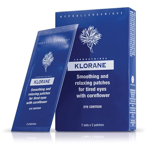 Klorane Cornflower Smoothing And Relaxing Patches For Tired Eyes 7 Pockets (2 Patches Each)