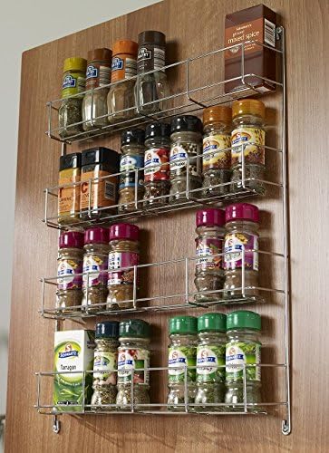 4 Tier Door Mounted Spice Rack to Suit 500mm Wide Door