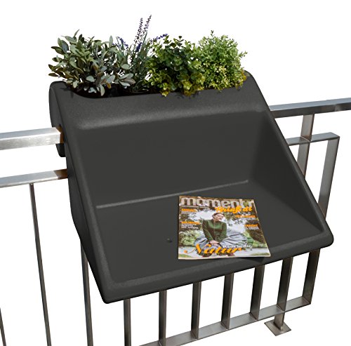 rephorm balKonzept : Balkontisch mit integriertem Blumenkasten / anthrazit - 2