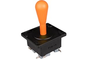 Fosiya American Style 2 Pin Stick Happ Tipo ellittico Joystick Arcade commutabile da 8 Modi di Funzionamento, precisione 0,187" 4,8 Millimetri Terminal per i Videogiochi Macchina Parts (Arancia)