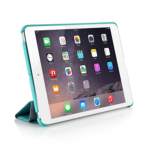 Pipetto Luxe Origami faltbare Lammfell-Hülle mit Stand für Apple iPad mini 2/3 türkis - 2