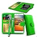 Produktbild fürN4U Online - Clip On Kunstleder Hülle Tasche & Eingabestift Meizu MX4 Pro - verschiedene Farben - Grün