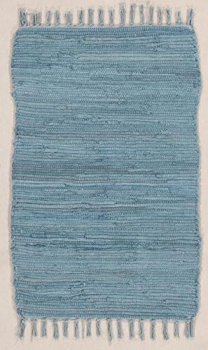 onloom Oriolo Rag Rug – The Ideal Cotton Rag Rug - In 5 Colours and 2 Sizes, Color blue, size 50x80cm