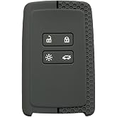 AutoHan Keys Renault Anahtar Koruma Kılıfı, Petek Desenli, Gri-Siyah, Clio 5, Megane 4, Captur, Kaleos, Kadjar ile Uyumlu