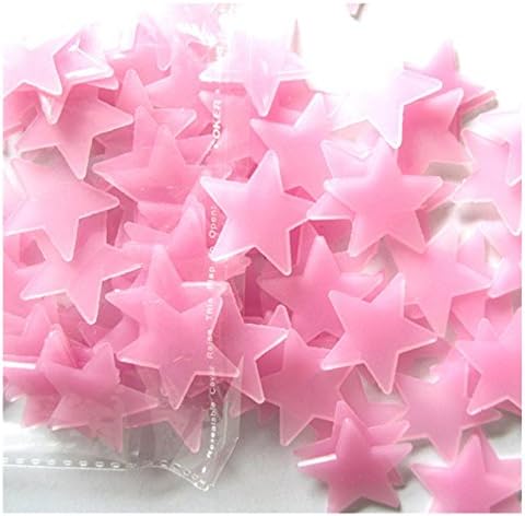 Vidlan 100PC Kids Bedroom Beautiful Fluorescent Glow In The Dark Stars Wall Stickers