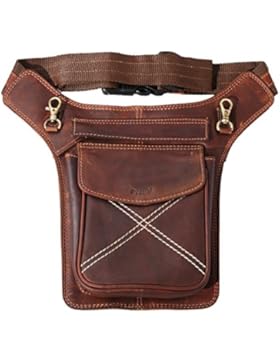 Pranke ECHT Leder Umhängetasche Schultertasche Reisetasche Bauchtasche Vintage Look