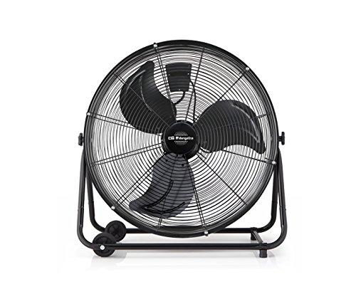 Orbegozo PWT 3061 Power Fan Profesional - Ventilador industrial, 150 W, 3 velocidades, diámetro hélice 60 cm, ruedas para transporte, Negro