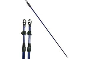 BONAFIDE Heavy Duty 2.4m Metal Telescopic Extendable Washing Line Prop, Washing Line Poles, Clothes Line Prop, Laundry Support Pole Props for Outdoor/Indoor (1)