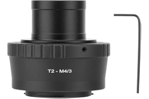 OUMIJ Kit Adattatore Anello Filtro Obiettivo Fotocamera in Metallo Anello Adattatore per Telescopio T2-M4 / 3 in Metallo da 1,25 Pollici per Olympus per M4 / 3 Camera