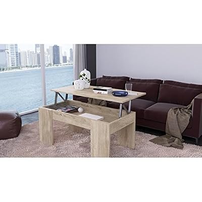 Movian SWING Table basse transformable 100 cm - Décor chene clair
