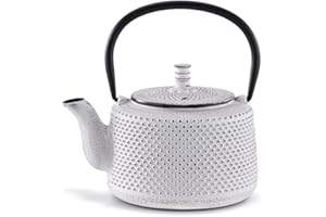 Beka Jito théière en fonte 0,8 L - Théière avec infuseur en inox, anse rabattable et bec veseur anti-goutte - Bouilloire compatible avec tous feux - Théière avec couvercle amovible