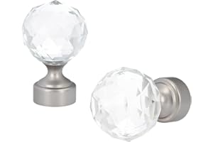 Sento Metall Zubehör für Ø 16 mm Gardinenstangen in Chrom Matt Ø 16mm 2x Endstücke Carla