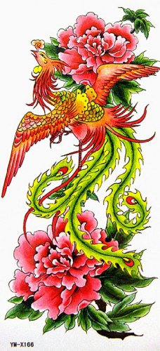 Preisvergleich Produktbild SPESTYLE wasserdicht ungiftig temporäre Tätowierung stickerstemporary wasserdicht Tattoos sexy phoenix Blumen Schönheit Zustrom von Waren