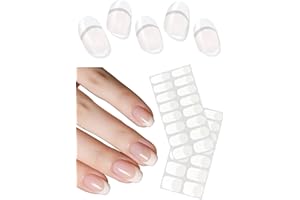 Wahrshei Vernis Autocollant UV, Nude français Autocollant Ongle Gel UV, 30pcs Film pour Ongles Autoadhésif Pour Nail Art