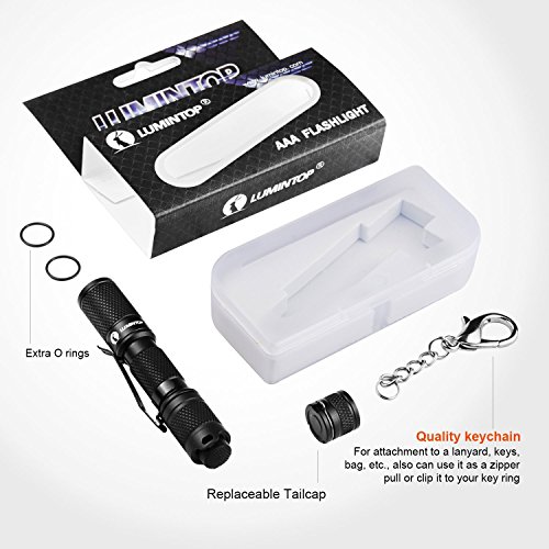 LUMINTOP® Tool Magnet + Schaltergehäuse EDC für AAA Batterie.110 Lumen Cree XP-G2 R5 LED Mini Keychain Taschenlampe - 8