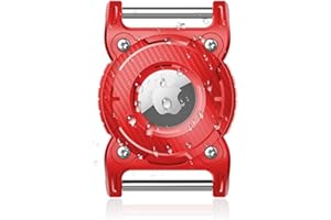 SICHY Kompatybilny z uchwytem na obrożę dla psa Airtag, uchwyt na Airtag do obroży dla psa ze zdejmowaną metalową pętlą, solidny TPU, lekki, kompaktowy rozmiar, pasuje do obroży o szerokości 2,5 cm