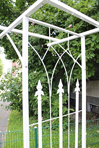 Rosenbogen Rankierhilfe Rosengestell Rankgestell Gartenbogen Torbogen Weiß - 2