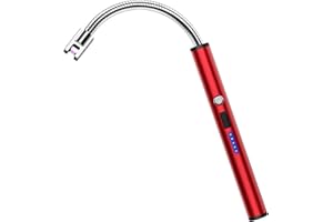 RONXS Electric Lighter, Candle Lighter Electric USB Rechargeable Lighter with Battery Display, Longer Flexible Neck Windproof Plasma Arc Long Lighters for Candles Fireworks BBQ