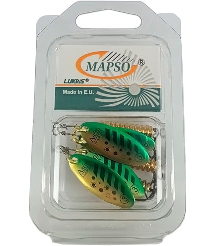 MAPSO - 5 Cucharillas De Pesca ORY-2 PNR Con Anzillo Intercambiable, 4 Grammi, 65 Mm, Per Grandi Predatori - 3