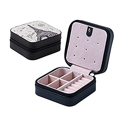 Taiycyxgan Kreative Portable Schmuckkasten Reisen Schmuckschatulle Aufbewahrungsbox Ohrringe Halskette PU-Leder Ohrring Speicher