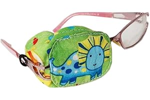 FANCYPUMPKIN Parche de ojo de dinosaurio creativo, gafas individuales cubren el tratamiento de ambliopía para niños (ojo derecho), A